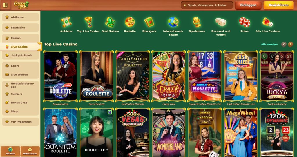 GreenLuck 3 Greenluck Casino Live Games